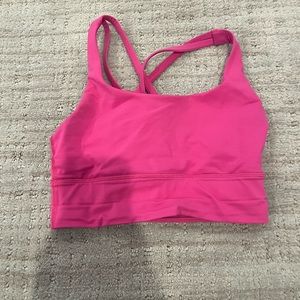 Lululemon sonic pink energy longline bra